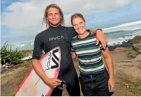  ?? SIMON O’CONNOR/ STUFF ?? World class Kiwi surfers Ricardo Christie and Paige Hareb believe New Zealand is poised to produce a world surfing champ.