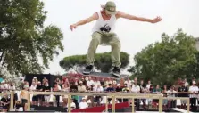  ?? ?? Sono 250 gli skaters in gara a Colle Oppio, a Roma, fino al 3 luglio