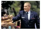  ?? GETTY IMAGES ?? U.S. Airman Spencer Stone’s stabbing is not related to terrorism, the Sacramento, Calif., police
chief said.