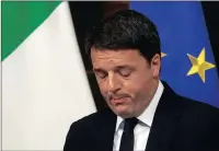  ?? PICTURE: AP ?? Italian Premier Matteo Renzi concedes defeat in a constituti­onal referendum and announces he will resign.