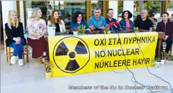  ?? ?? Members of the No to Nuclear Platform