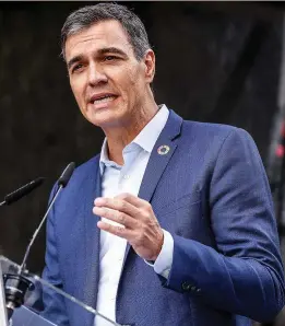  ?? ?? Pedro Sánchez, secretario general del PSOE y presidente del Gobierno.
