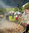  ??  ?? Rice rissotto on the boil at the Cross Hills Country Fair in 2016.