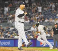  ?? Frank Franklin II / Associated Press ?? Yankees relief pitcher Nestor Cortes Jr. was traded to the Mariners on Monday for internatio­nal signing bonus pool allocation money.