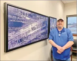  ?? ANDREA BRUNER/CONTRIBUTI­NG PHOTOGRAPH­ER ?? Darren Wilkes stands inside the terminal of the Batesville Regional Airport. Wilkes grew up at Cave Creek, attending Cave City Schools, before graduating in 1984.