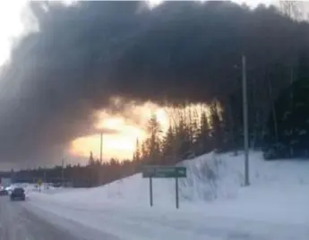  ?? OPP/THE CANADIAN PRESS ?? The incident near Gogama, Ont., on Saturday is the fourth CN derailment in northern Ontario this year.