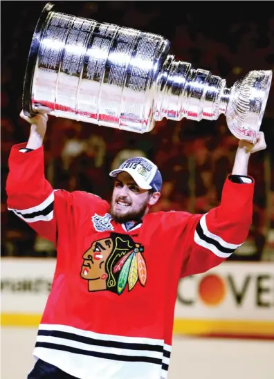  ?? | GETTY IMAGES ?? Center Marcus Kruger has helped the Hawks win two Stanley Cups, but it appears he’s on his way out of Chicago.