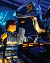  ??  ?? New kid on the blocks: Lego’s Rex Dangervest, right, and Alita, left