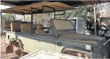  ?? /Freddy Mavunda ?? Standstill: Songimvelo Nature Reserve’s broken tourist transport at Mooiplaas in Mpumalanga.