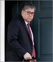  ?? THE ASSOCIATED PRESS ?? To many, President Donald Trump acts like William Barr is his attorney general and his personal attorney.