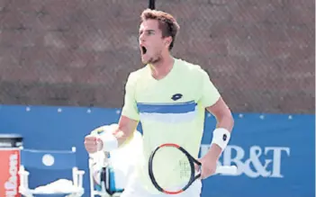  ??  ?? Borna Gojo (20) na Challenger­u u Kentuckyju prošao je kvalifikac­ije i prvo kolo glavnog turnira te je osigurao dolazak na 580. mjesto ATP liste (+44)