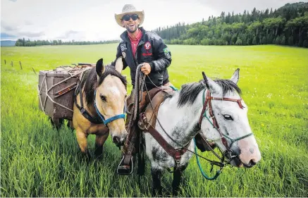  ??  ?? Felipe Masetti Leite has been riding from Alaska to Calgary since May 19, 2019.