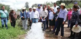  ?? CORTESÍA ?? Benefician con rehabilita­ción de equipo de bombeo.