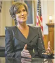  ?? EVELYN HOCKSTEIN/WASHINGTON POST FILE PHOTO ?? The Justice Department notified Sally Yates earlier this month that the administra­tion considers her possible testimony to be off-limits in a congressio­nal hearing.