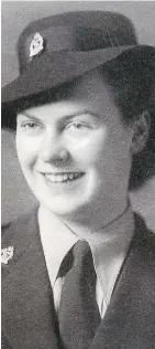  ??  ?? Muriel Clarke served as a physiother­apist for the Canadian Army during the Second World War.
