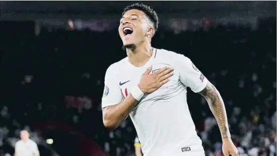  ?? DAVID KLEIN / REUTERS ?? Jadon Sancho lleva tres goles y cinco asistencia­s con el Borussia este curso; el martes pasado se estrenó como goleador con Inglaterra