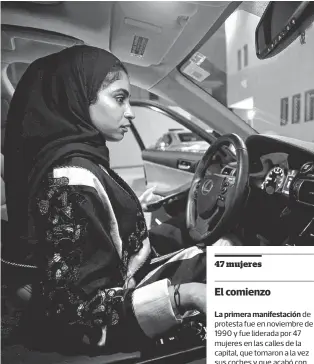  ?? REUTERS ?? avance en la cultura saudí. Ellas al volante. Todo un