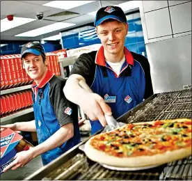  ??  ?? HOTTING UP: The fine weather may have affected Domino’s summer sales