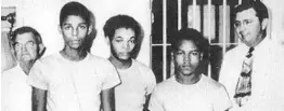  ?? COURTESY OF GARY CORSAIR ?? In 2018, WUCF will debut “The Groveland Four,” a documentar­y about four black men wrongly accused of raping a white woman in 1949 in Lake. Three of the Groveland Four are shown above: Walter Irvin, second from left, Charles Greenlee and Samuel Shepherd.