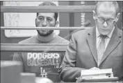  ?? Irfan Khan Los Angeles Times ?? EDGAR VERDUZCO, left, appears in court Tuesday to enter his plea with public defender Mearl Lottman.