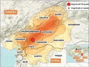  ?? Source : DOGO News ?? The earthquake hit near very densely populated areas.