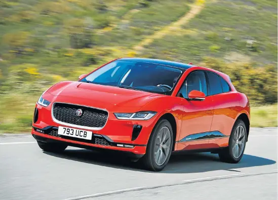  ??  ?? Designers had a clean sheet of paper for the I-Pace but still gave it a real Jaguar look.