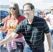  ?? CHARLIE NEIBERGALL/AP ?? Marco Rubio has dropped far behind GOP front-runners.