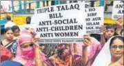  ?? ANI ?? ■ The government may drop the contentiou­s triple talaq bill.