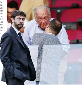  ?? LaPresse ?? Andrea Agnelli (Juventus) e Giuseppe Gazzoni, ex patron del Bologna