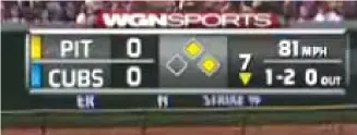  ?? NBCSCH, WGN ?? The NBC Sports Chicago bug from Thursday ( top) and the WGN Sports bug from last season.