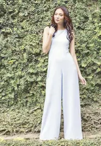  ??  ?? Ana Sideco in a Patrice jumpsuit.