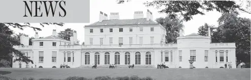  ?? MAX MUMBY / INDIGO / GETTY IMAGES ?? Prince Harry and wife Meghan are set to move to Frogmore Cottage in Windsor, near Frogmore House, pictured, where they held their evening wedding reception last May. Frogmore Cottage has a nursery for their baby and room for a gym and a yoga studio along with 10 bedrooms.