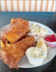  ?? RICK KOSTER/THE DAY ?? Fish and chips from On the Waterfont in New London