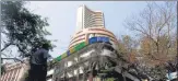  ??  ?? The BSE Sensex fell 983.58 points, or 1.98%, to 48,782.36. The Nifty dived 263.80 points, or 1.77%, to 14,631.10.