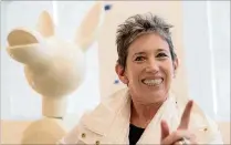  ?? ALLEN EYESTONE / THE PALM BEACH POST ?? Beth Rudin DeWoody has been one of ARTnews magazine’s top 200 collectors since 2005. Behind her is Daniel Arsham’s “Donkey,” one of more than 10,000 pieces of art in her collection.