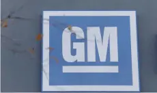  ?? — Reuters ?? The GM logo is seen at the General Motors Lansing Grand River Assembly Plant in Lansing, Michigan.