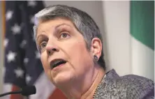  ?? Alex Wong / Getty Images ?? Administra­tors in the office of UC President Janet Napolitano interfered with an investigat­ion by the state auditor.