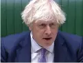  ??  ?? Head to head… Theresa May tells Boris Johnson yesterday he has broken a promise