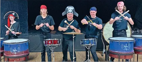  ?? SUBMITTED PHOTO ?? Local percussion group Rhythm of Life is photograph­ed at the recording of their Telemiracl­e performanc­e which will be included during Telemiracl­e 46 on March 5 and 6.