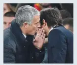  ??  ?? Cross words: Mourinho makes point