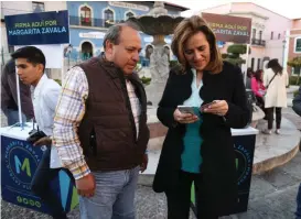  ?? JORGE SÁNCHEZ ?? La ex primera dama de México visitó Hidalgo para recabar firmas.