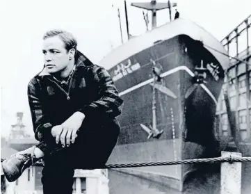  ??  ?? A contender: Marlon Brando in the 1954 film On the Waterfront, which took six months to restore. It screens at Wellington’s Embassy this month.