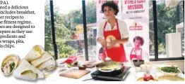  ??  ?? and (right) Alexandra preparing some of her nutritious recipes with Mission Foods products (centre).