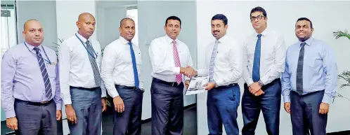  ??  ?? From left: HNB Leasing Business Developmen­t Executive Mahesh Ratnayake, HNB Leasing Assistant Manager Roshan De Silva, HNB Leasing Senior Manager Nalin Dissanayak­e, HNB Personal Financial Services Head Kanchana Karunagama, Drive One (Pvt.) Ltd Chief Operating Officer Anushka Polonowita, Drive One (Pvt.) Ltd Customer Support Specialist Janak Melvani and Drive One (Pvt.) Ltd Brand Manager Akthar Rizvi