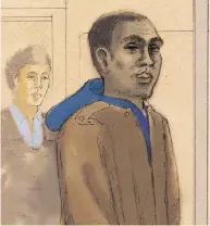  ?? TAMMY HOY / THE CANADIAN PRESS ?? Christophe­r Husbands, accused in a fatal shooting at Toronto’s Eaton Centre six years ago, has been found guilty on two counts of manslaught­er.
