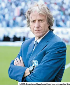  ??  ?? LÍDER. Jorge Jesus já ganhou a Supertaça e comanda a liga