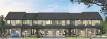  ?? ?? Townhomes at Succession Court in Stittsvill­e offer three design packages for buyers to choose from.