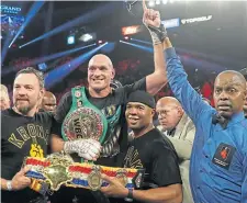  ??  ?? Tyson Fury after beating Deontay Wilder in Las Vegas.