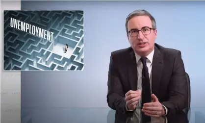  ?? Photograph: Youtube ?? John Oliver: ‘It seems in the US, you can basically point to anything and ask, “how is that racist?” and get a specific historical answer.’