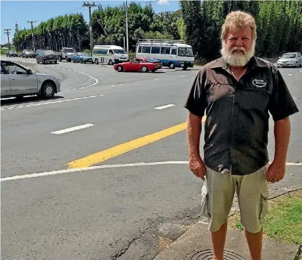  ??  ?? ‘‘The wheels would have to fall off catastroph­ically [for it not to go ahead].’’ Ann Court Mel Liddington has been lobbying for a roundabout at the Waipapa Rd State Highway 10 intersecti­on for years.